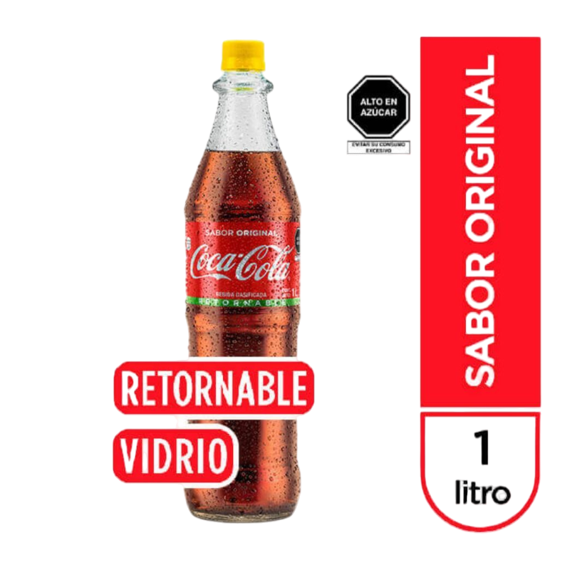 GASEOSA COCA COLA VIDRIO 1LTS.
